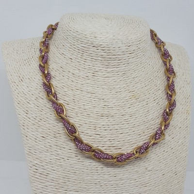 collana acciaio rosa bianco grigio bigiotteria artigianale idee regalo bijoux donna