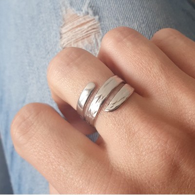 anello in acciaio regolabile, regalo bigiotteria argento o dorato