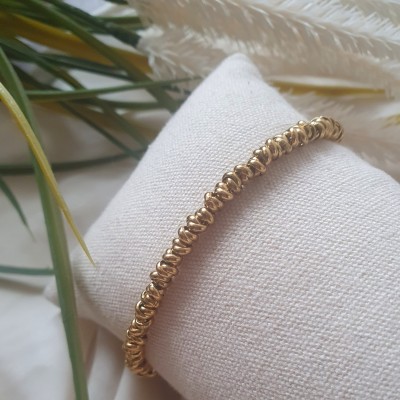 bracciale nodini acciaio dorato regalo bigiotteria