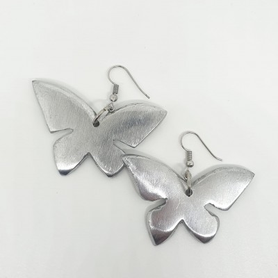 orecchini alluminio farfalle