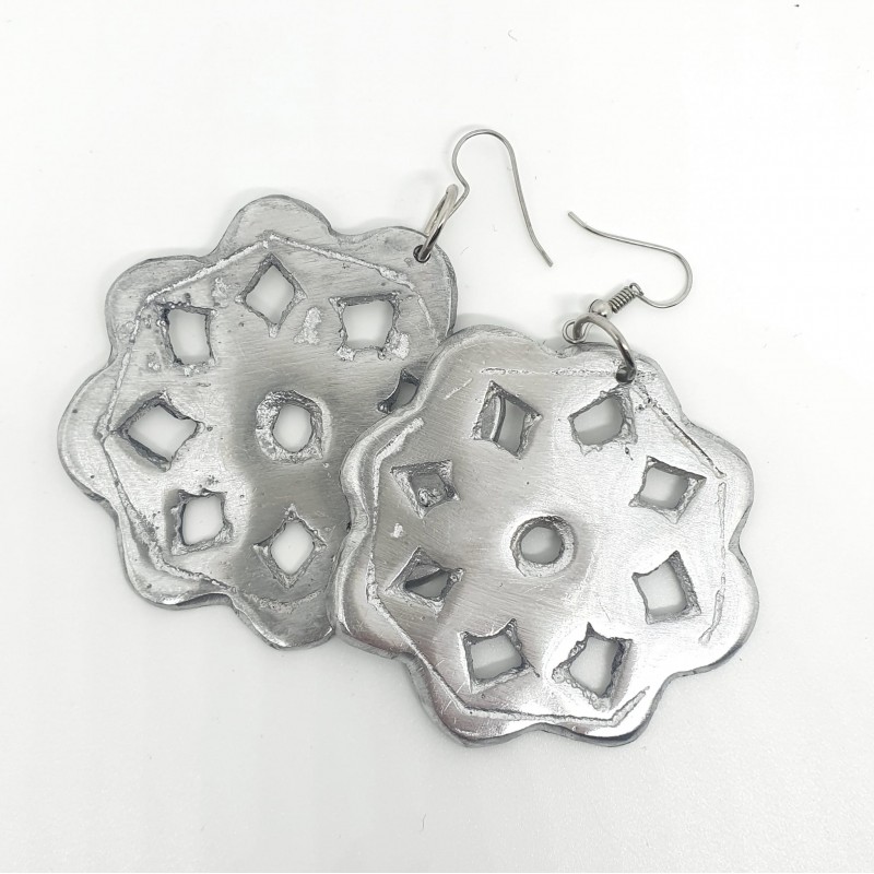 orecchini alluminio mandala