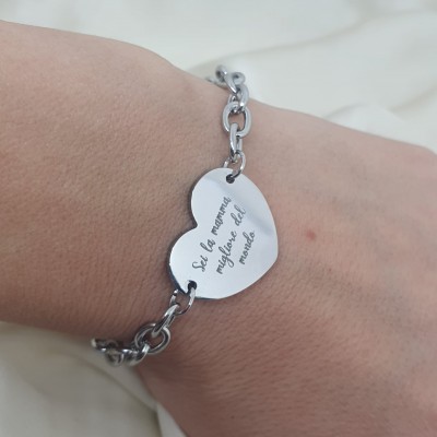 bracciale da incidere frasi, date, nomi, personalizzazioni idea regalo