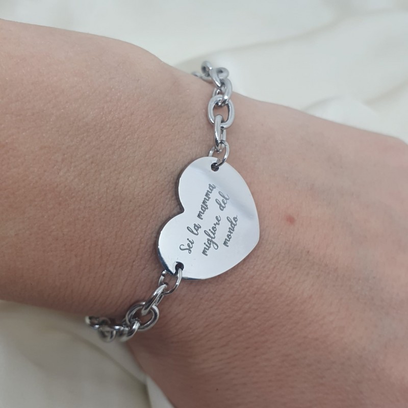 bracciale da incidere frasi, date, nomi, personalizzazioni idea regalo