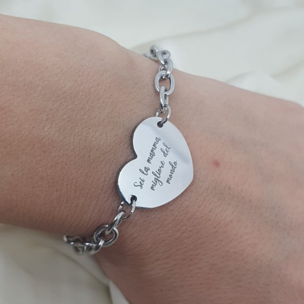 bracciale da incidere frasi, date, nomi, personalizzazioni idea regalo
