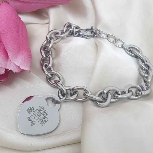 bracciale famiglia incisioni personalizzate idea regalo