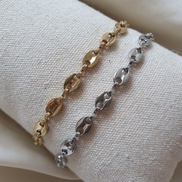 bracciale chain catena in acciaio , unisex