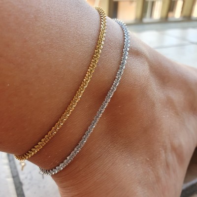 cavigliera in acciaio molto elegante non perde colore idea regalo