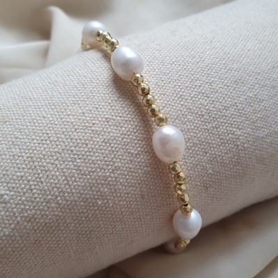 bracciale perle di fiume bigiotteria artigianale