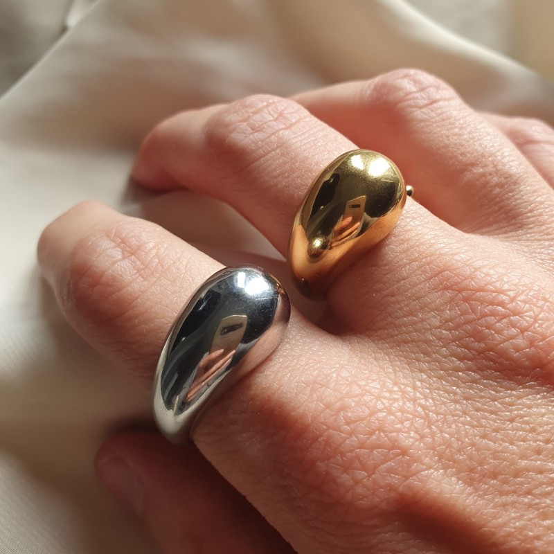 anello goccia in acciaio
