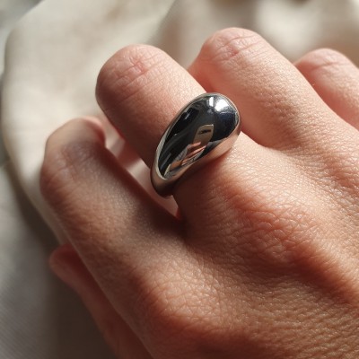 anello goccia in acciaio