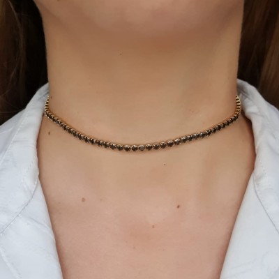 Collana tennis SHINE nera