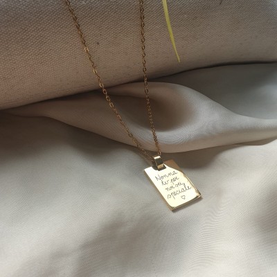 Collana TARGHETTA MINI calligrafica