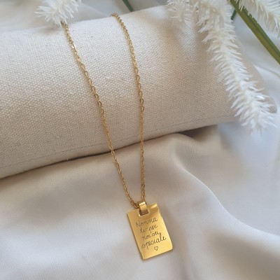 Collana TARGHETTA MINI calligrafica