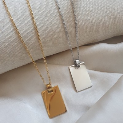 Collana TARGHETTA MINI calligrafica