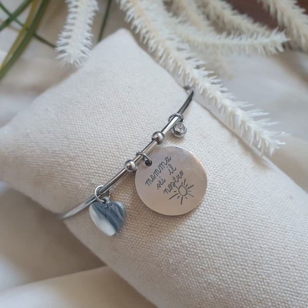 Bracciale PERSEMPRE rigido personalizzabile con scritta