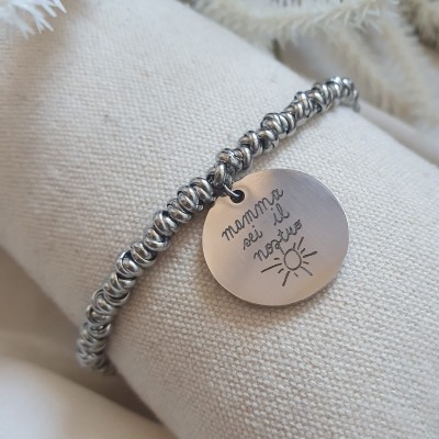 Bracciale PERSEMPRE nodini personalizzabile con scritta
