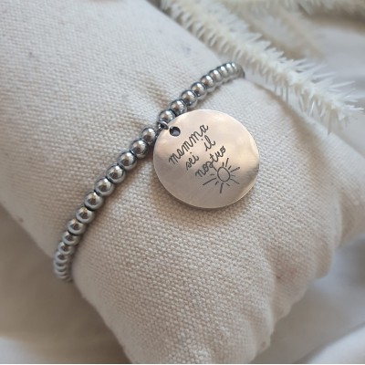 Bracciale PERSEMPRE palline personalizzabile con scritta