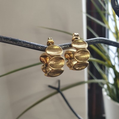 orecchini cerchio hoops vintage acciaio made in italy  senza nichel