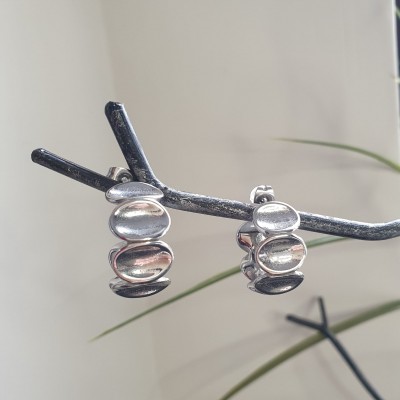orecchini cerchio hoops vintage acciaio made in italy  senza nichel