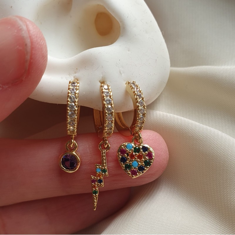 Set 3 orecchini MULTICOLOR