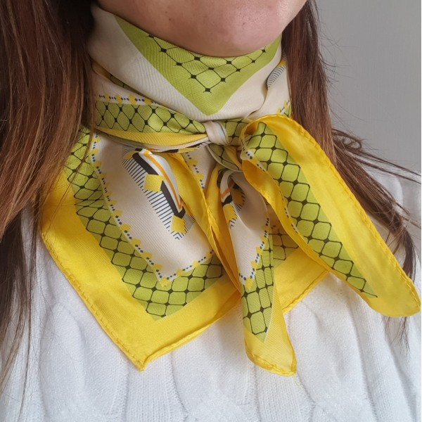Foulard quadrato JULIE giallo