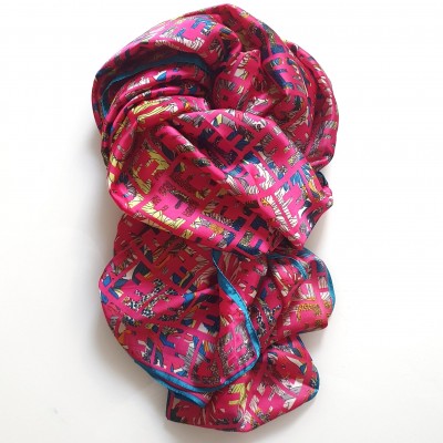 Foulard FENDI INSPIRED fucsia