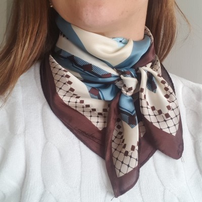 Foulard quadrato JULIE azzurro