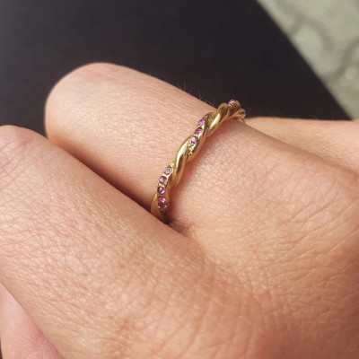anello acciaio regolabile dorato bigiotteria