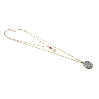 collana ottone doppia lunghezza con ciondolo natura