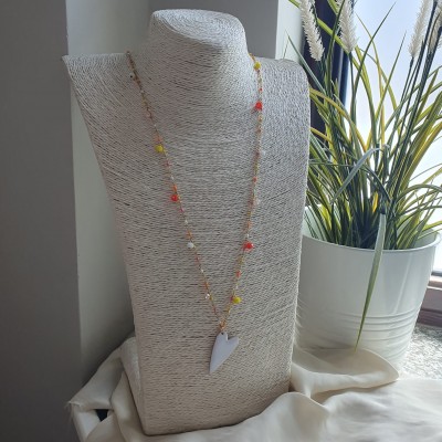 Collana CUORE SMALTATO BIG bianco