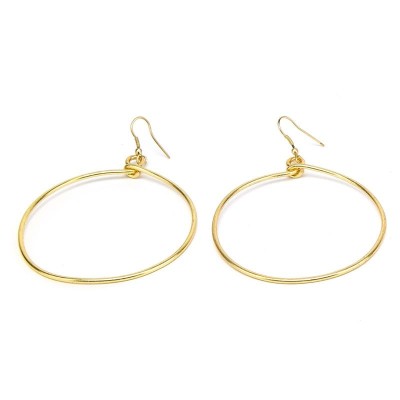 orecchini cerchio dorato in ottone vestopazzo