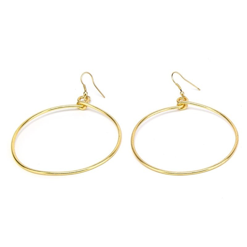 orecchini cerchio dorato in ottone vestopazzo