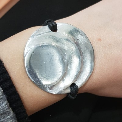 bracciale alluminio tondo ondulato