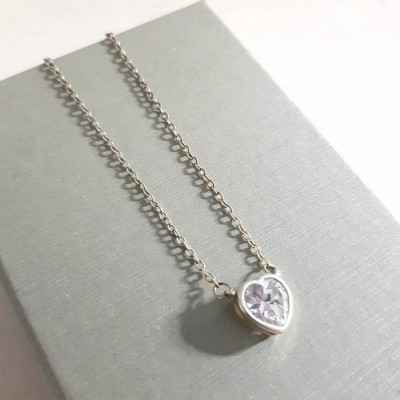 collana cuore zircone