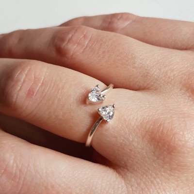 anello cuore doppio vestopazzo regolabile idee regalo