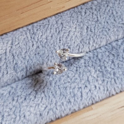 anello cuore doppio vestopazzo regolabile idee regalo