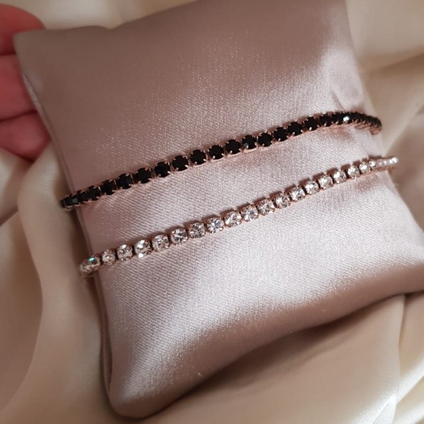 bracciale tennis oro rosa